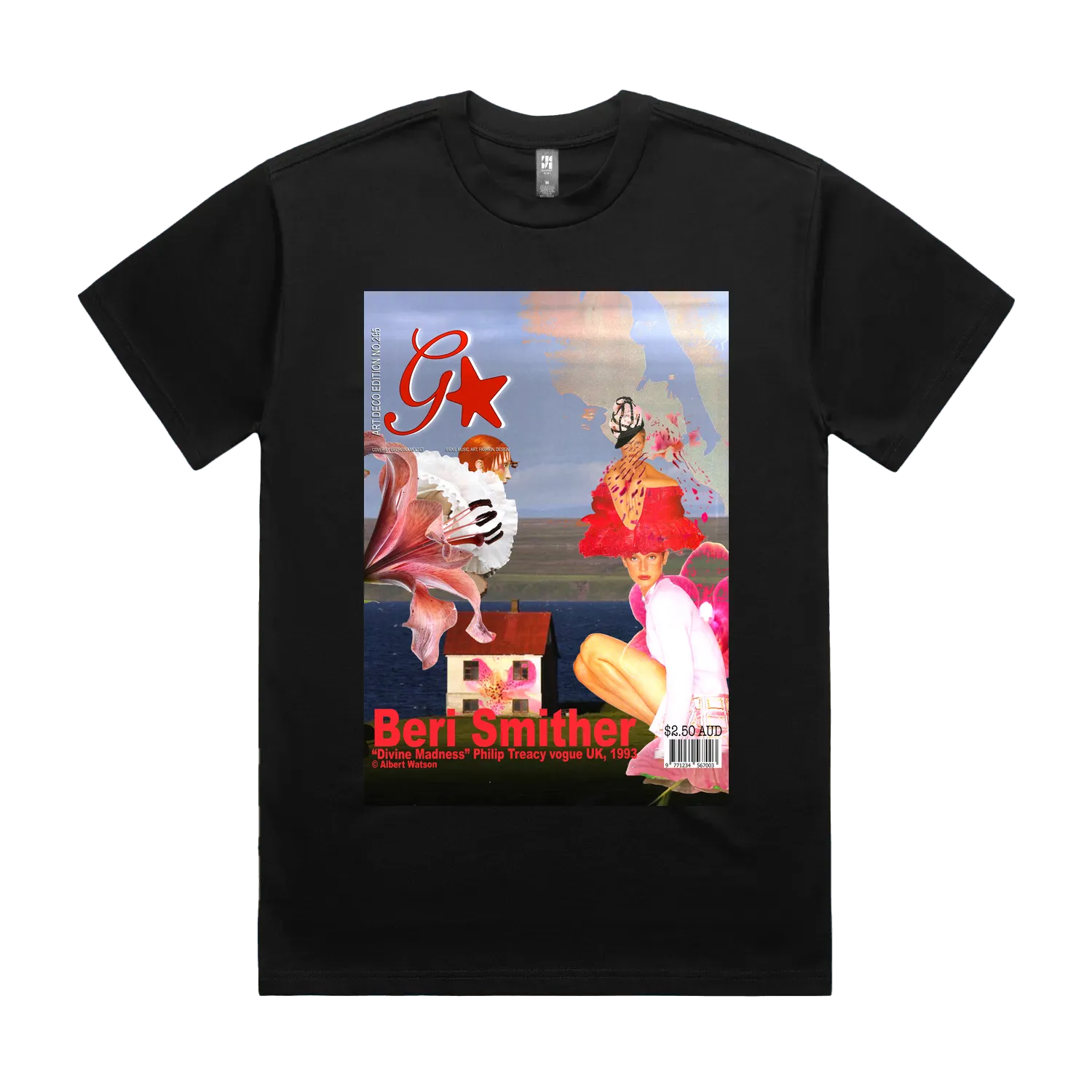 Black front flat lay